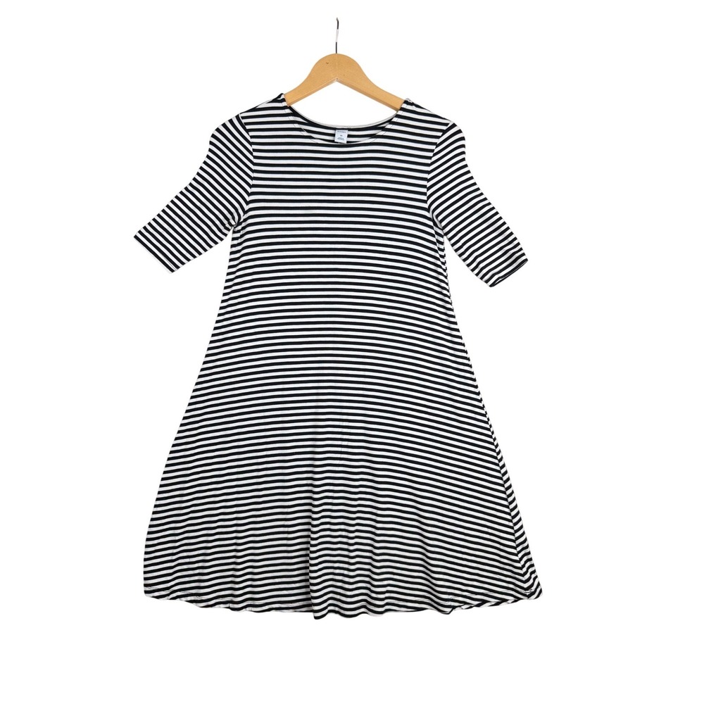 Old Navy Striped Jersey‎ Swing Dress size XS Black/White